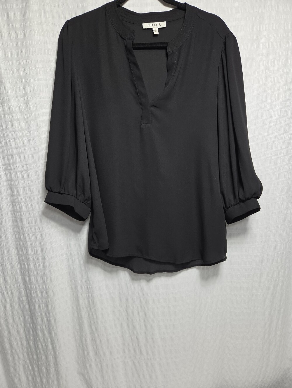 Chaus Split Neck Blouse. NWT Size L